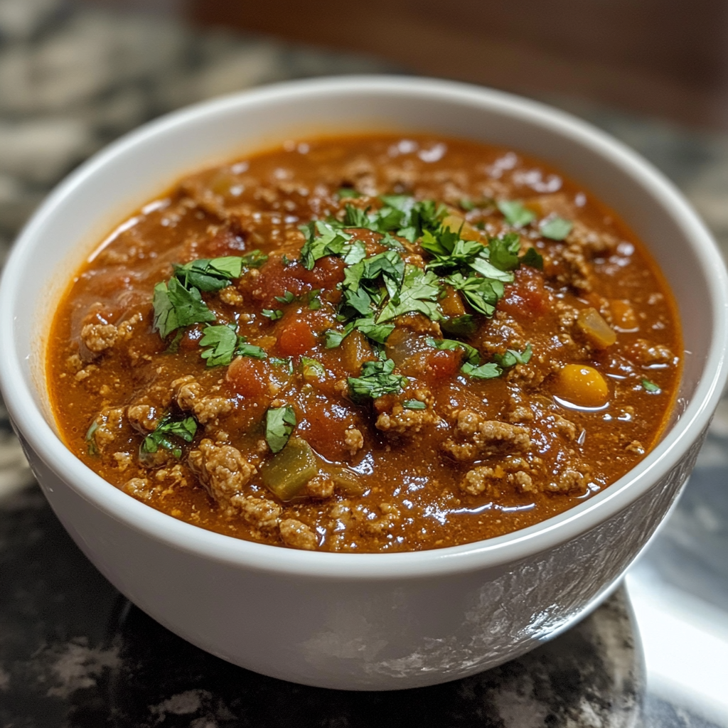 chili recipe with enchilada sauce and ground beef