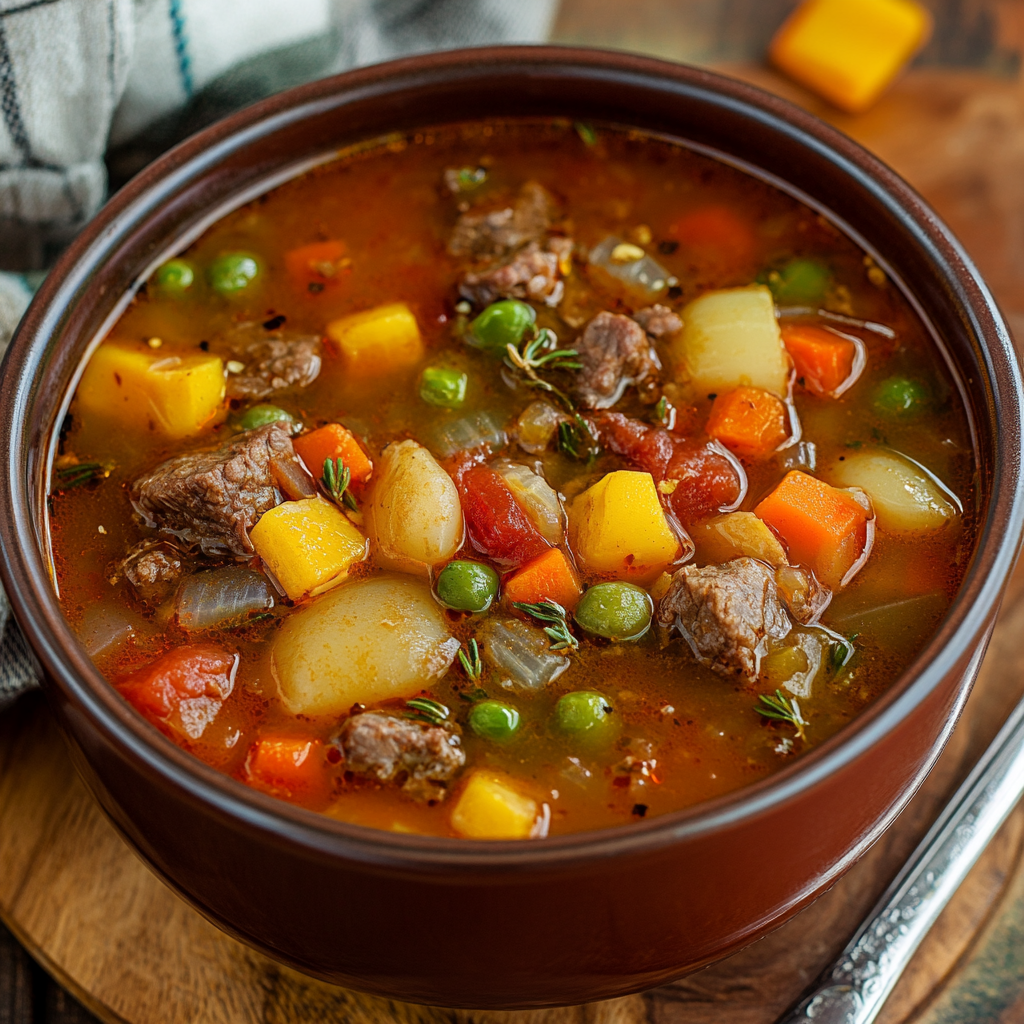 old fashioned vegetable beef soup recipe