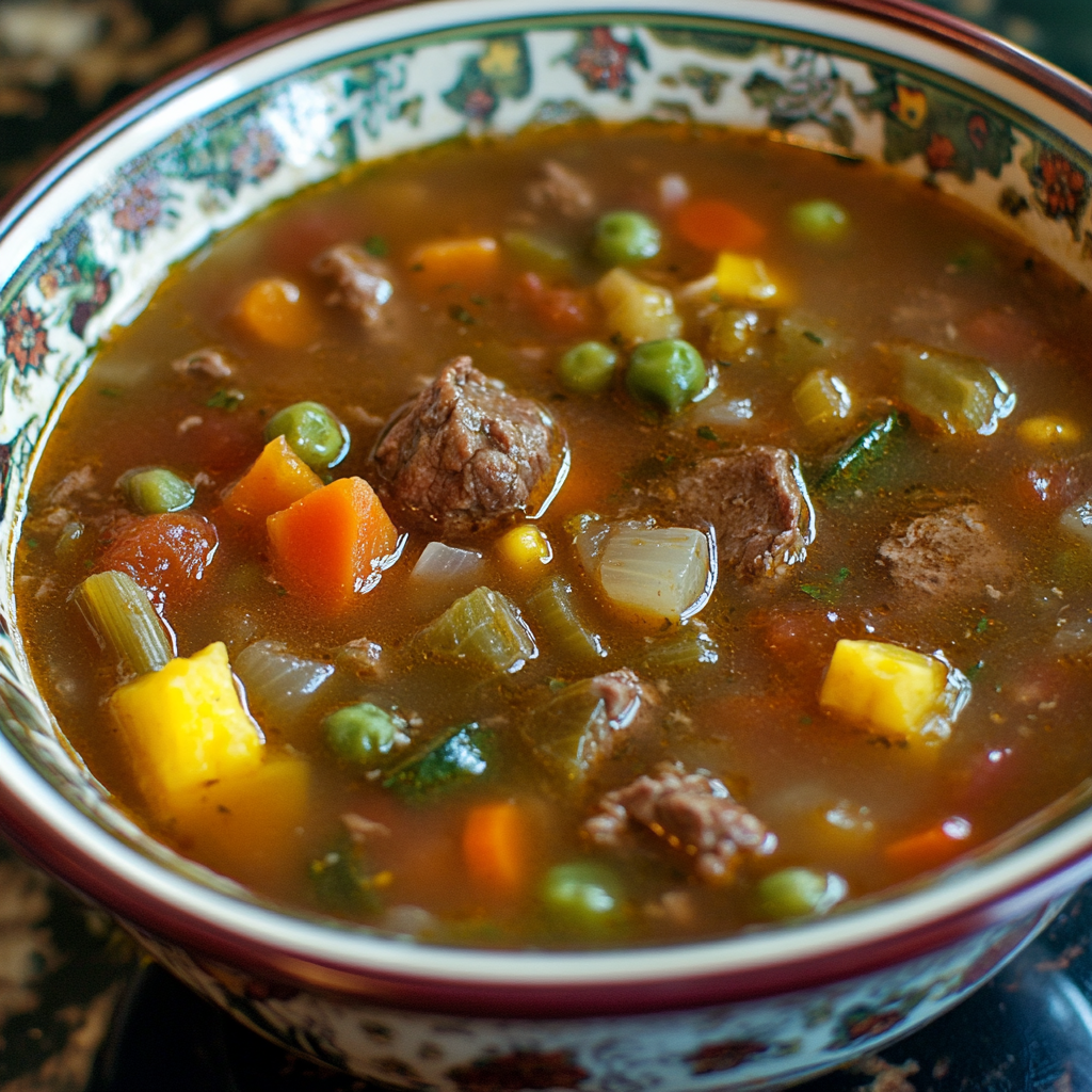 old fashioned vegetable beef soup recipe